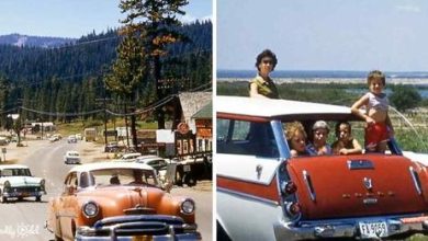 Photo of Vintage ’50s & ’60s family road trip photos in color